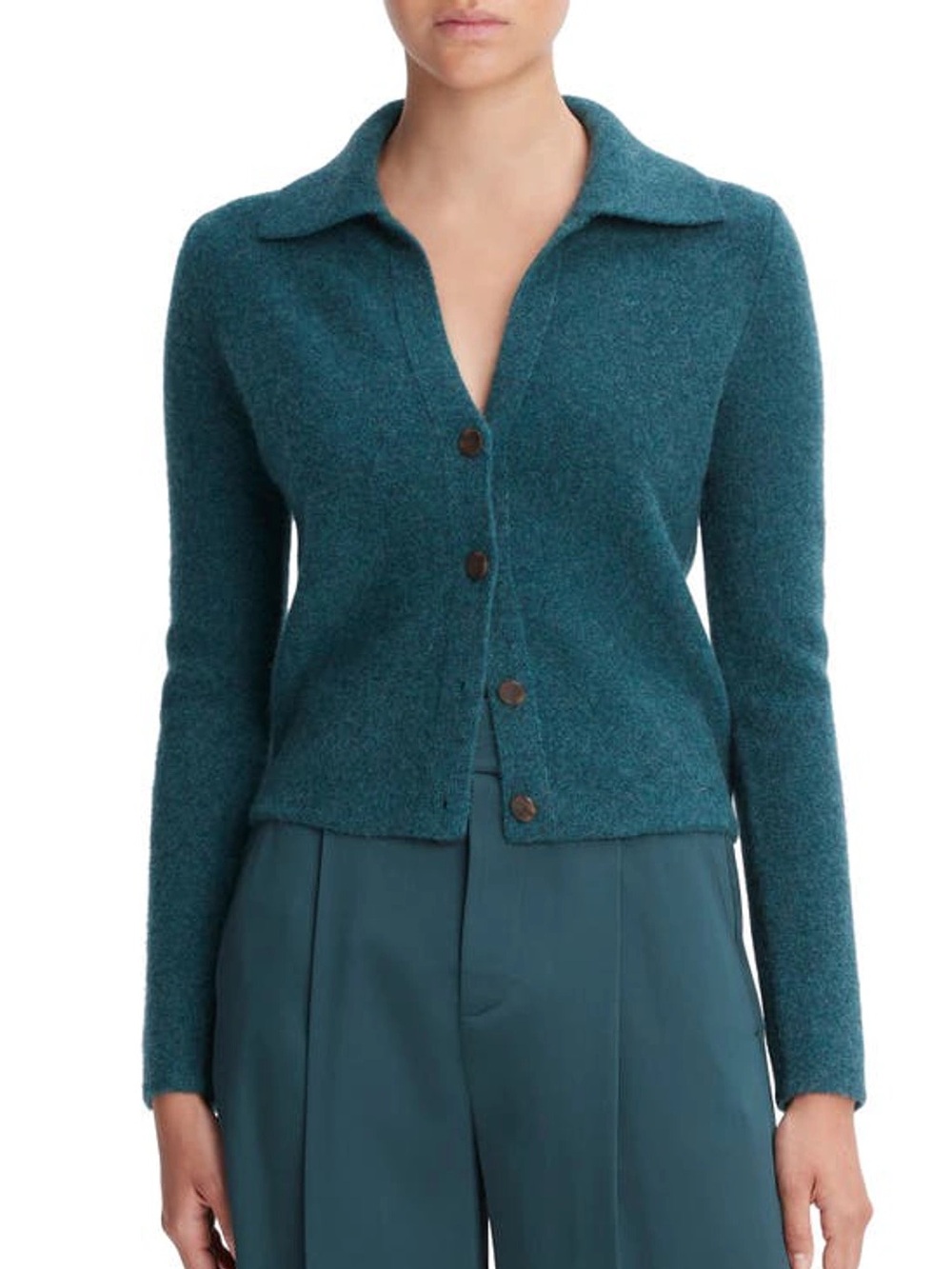 Vince Cashmere Polo Cardigan
